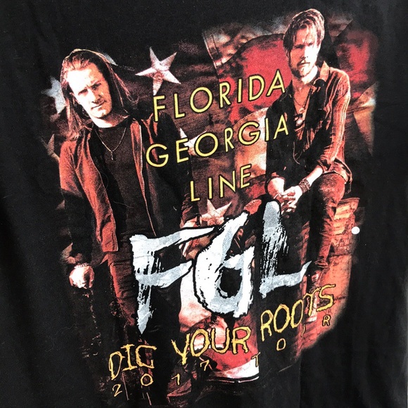 Florida Georgia Line 2017 Dig Your Roots tee - Picture 2 of 4